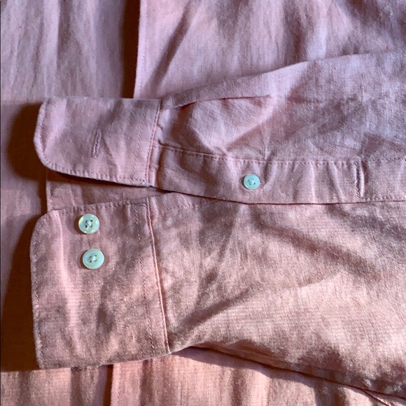 Linen Shirt Mens Size XXL Long Sleeves Breakwater - Picture 5 of 5